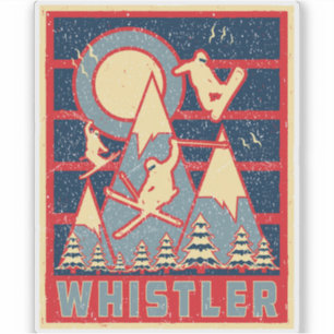 Sticker Retro 80s Whistler Colombie-Britannique