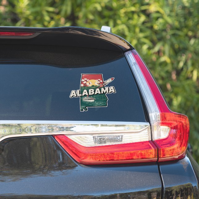 Sticker Retro Alabama (Côté voiture)