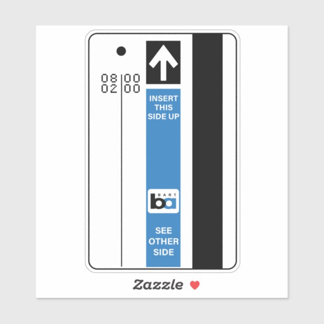 Sticker Retro Bart Train Ticket (Feuille)