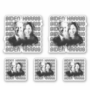 Sticker Retro Biden Harris Pride