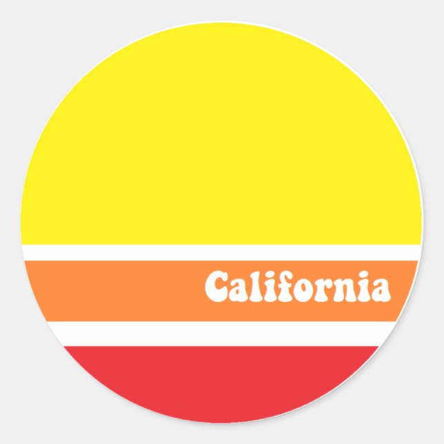 sticker rétro californien (Devant)