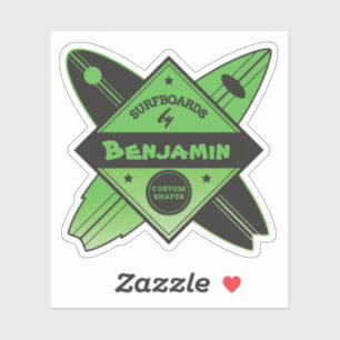 Sticker Rétro constructeur personnalisé de planche de su