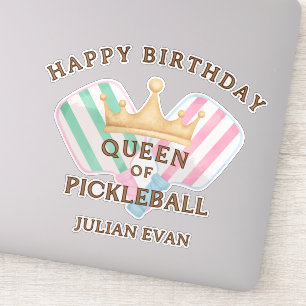 Sticker Retro County Club Queen of Pickleball