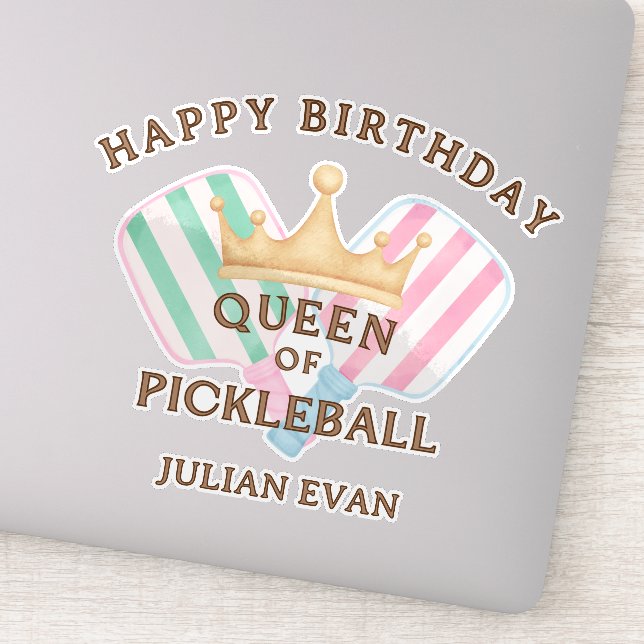 Sticker Retro County Club Queen of Pickleball (Détail)