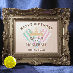 Sticker Retro County Club Queen of Pickleball