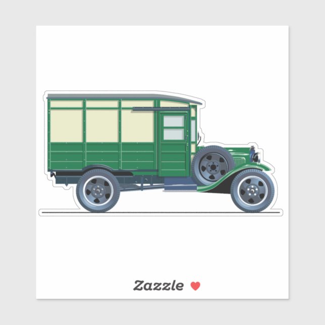 Sticker Retro delivery truck  (Feuille)