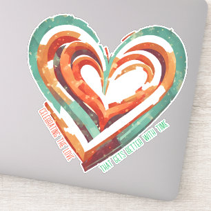 Sticker Rétro en forme de coeur