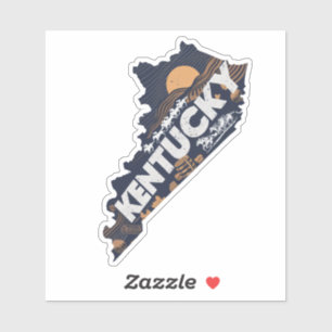 Sticker Rétro État du Kentucky