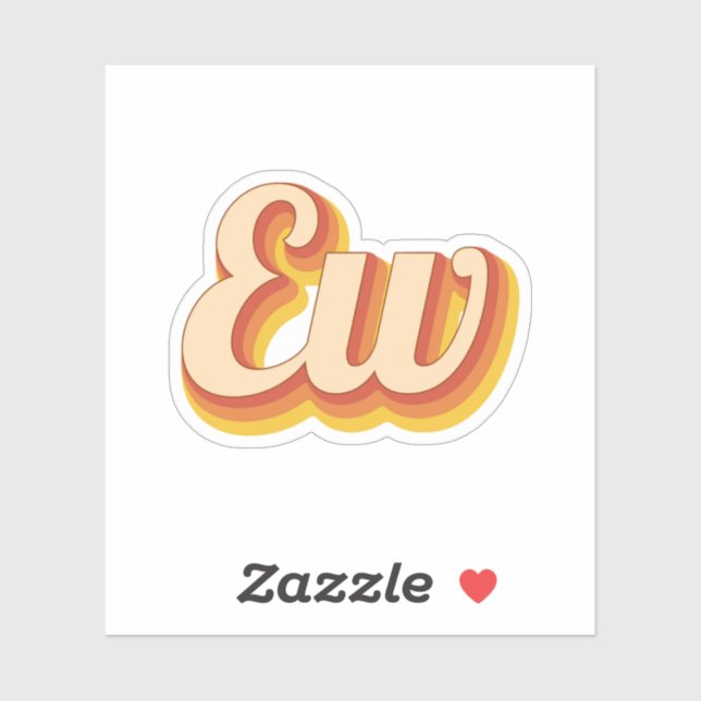 Sticker Retro Ew (Feuille)