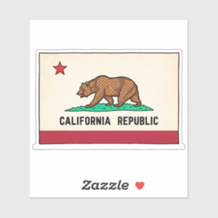 Sticker Rétro Golden State Bear République de Californie