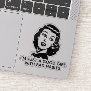 Sticker Retro Good Girl Vinyl