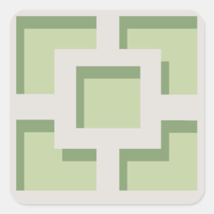 Sticker Retro Green Trellis