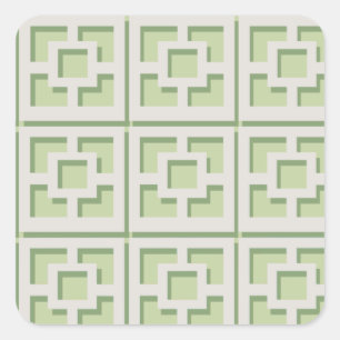 Sticker Retro Green Trellis