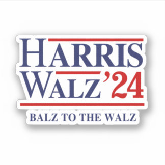 Sticker Retro Harris Walz '24 - Balz au Walz