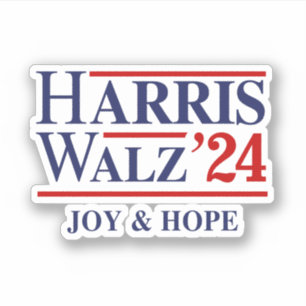 Sticker Retro Harris Walz '24 - Joy and Hope