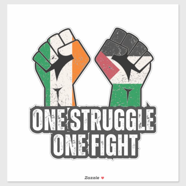 Sticker Rétro Irlande Palestine Solidarité Première révolu (Feuille)