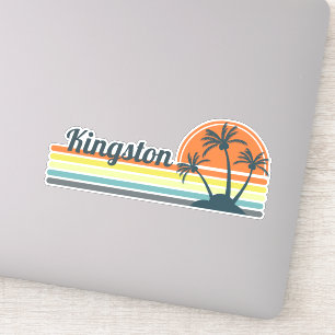 Sticker Retro Kingston Sunset