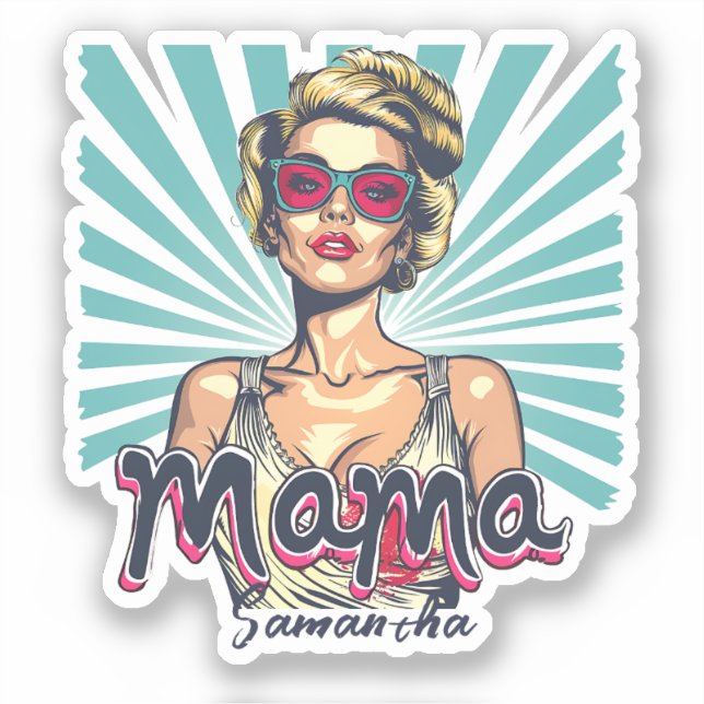 Sticker Retro Mama Pop Art (7) (Recto)