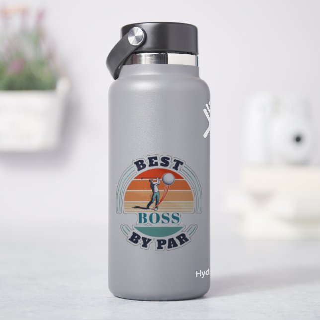 Sticker Retro Meilleur Boss Par Par Par Coworker Personnal (HydroFlask)