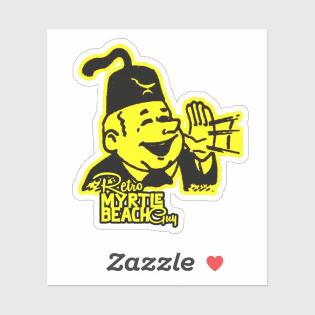 Sticker retro myrtbeach (Feuille)
