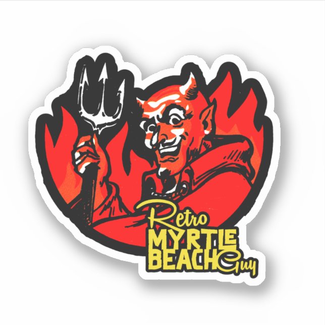 Sticker Retro Myrtle Beach Devil (Devant)