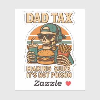 Sticker Retro Papa fiscal S'assurer que ce n'est pas du po