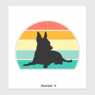 Sticker Retro Sunset Chihuahua