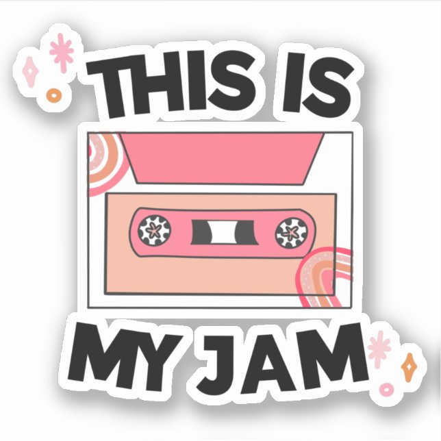 Sticker Retro sur bande mixte de Music Lover (Devant)