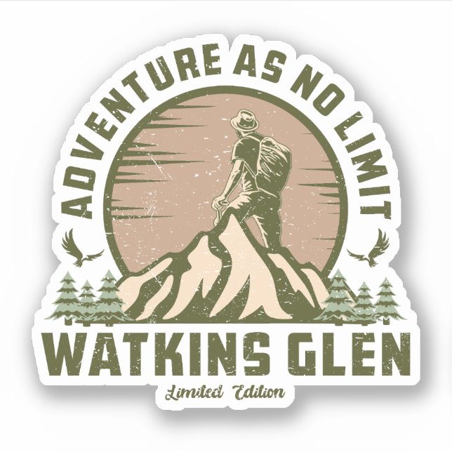 Sticker Retro Watkins Glen Hike (Devant)