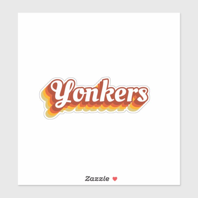 Sticker Retro Yonkers New York (Feuille)