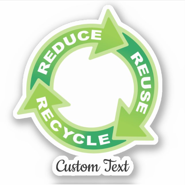 Sticker Réutiliser l'autocollant de recyclage (Devant)