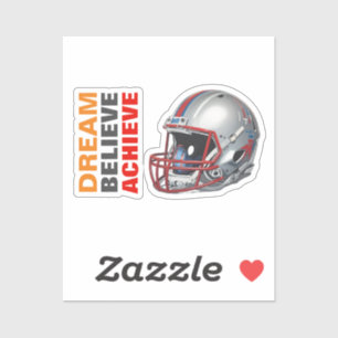 Sticker Rêve de motivation Croire en la réussite Football
