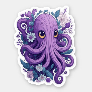 Sticker "Rêve Enchantant d'Octopus : Inspiré par le Studio