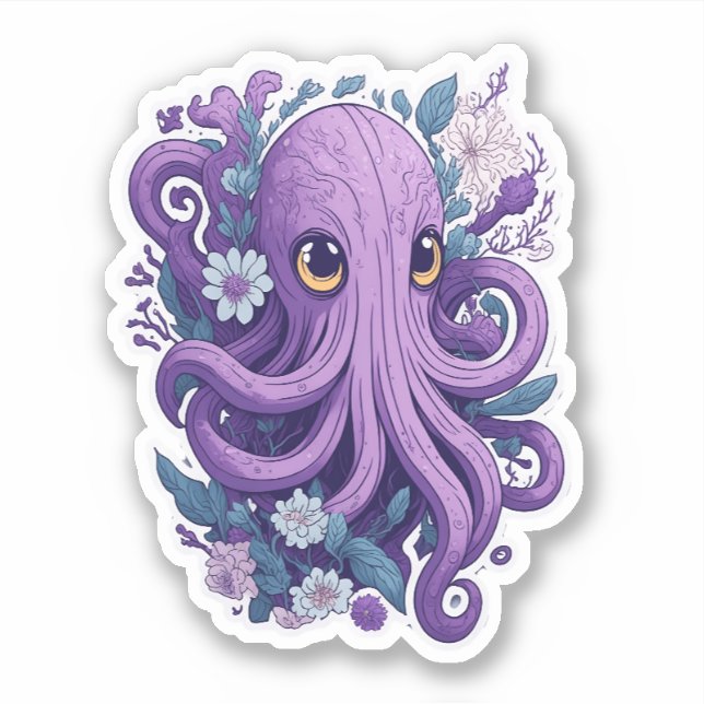 Sticker "Rêve Enchantant d'Octopus : Inspiré par le Studio (Devant)