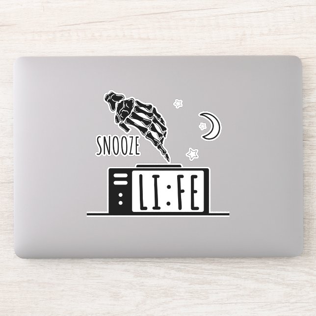 Sticker Réveil drôle de la vie de Snooze (Ordinateur)