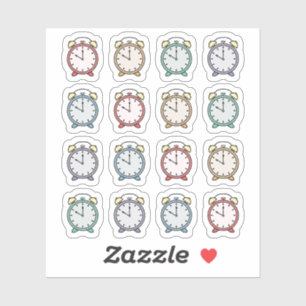 Sticker Réveil Rappel Heure Planificateur Bujo Calendrier