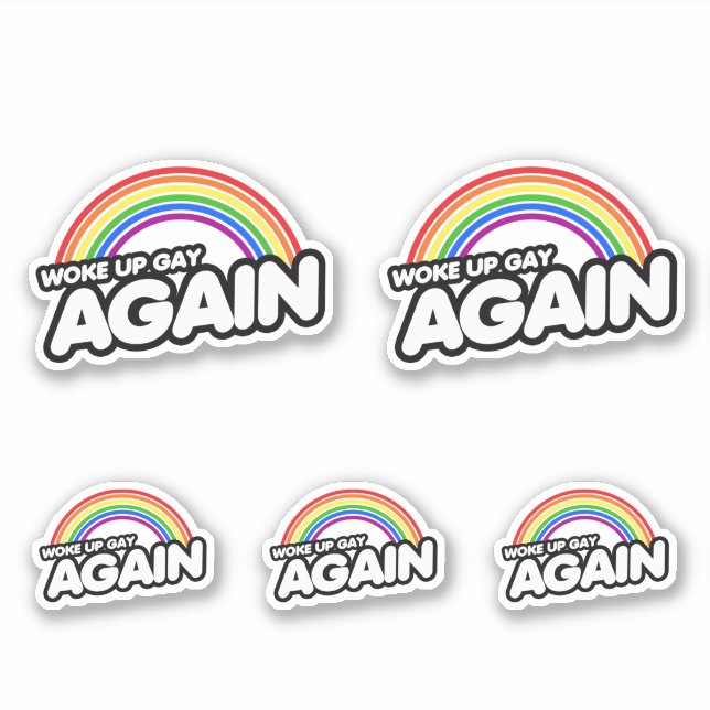 Sticker Réveillé encore gay (Devant)