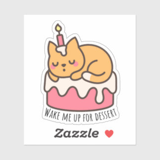 Sticker Réveillez-moi en dessert