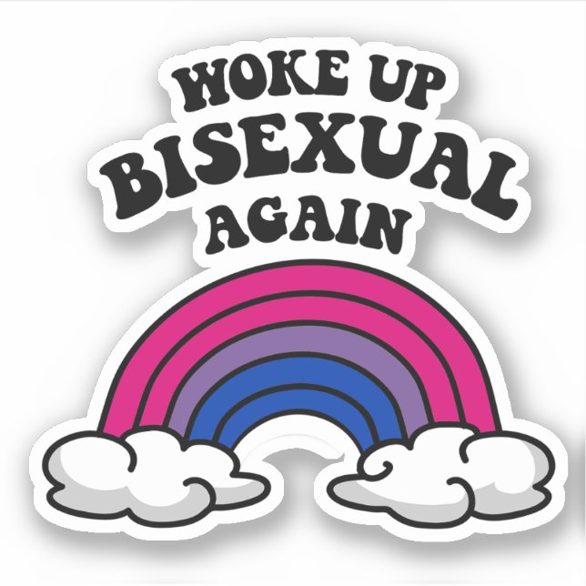 Sticker Réveillez-vous bisexuel (Devant)