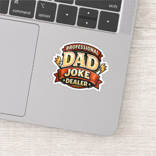 Sticker Revendeur de blagues de papa professionnel Drôle d