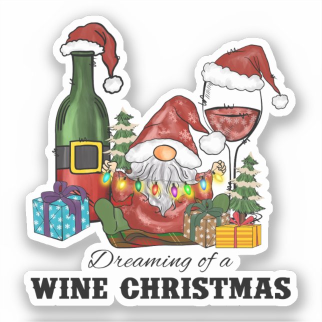 Sticker Rêver d'un Noël de vin (Recto)