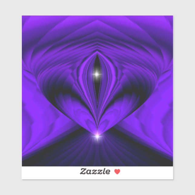 Sticker Rêves arc-en-ciel à fleurs violettes, deux étoiles (Feuille)