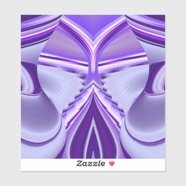 Sticker Rêves d'arc-en-ciel de fleur violette (Feuille)