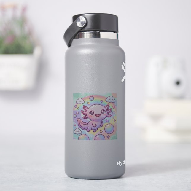Sticker Rêves de l'Axolotl Arc-en-Ciel (HydroFlask)