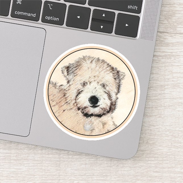 Sticker Revêtu doux Roue Peinture Terrier Art original (Détail)