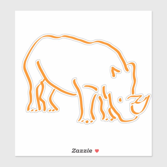 Sticker Rhino (Feuille)