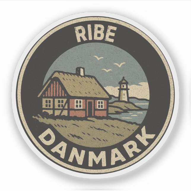 Sticker Ribe, Danemark Danmark (Devant)