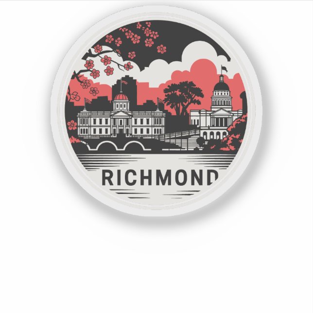 Sticker Richmond City Virginia USA (Devant)
