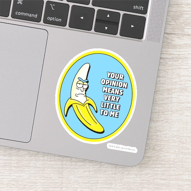 Sticker RICK ET MORTY™ | Badge en brique banane (Détail)