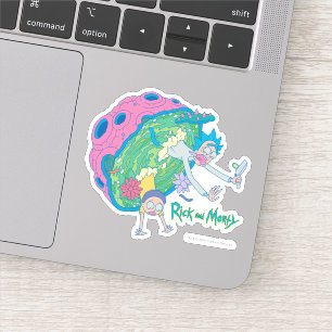 Sticker RICK ET MORTY™   Décrochage du portail infecté